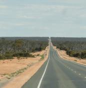 A Very Straight Road.Eyre Hi-way W.A. March 2011