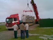 Large Crane, Low Loader, Northlink Cattle Transporter.