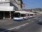 Double Artic'd Trolleybus In Lucerne, Switzerland